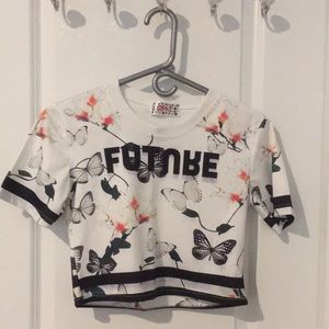 Spandex crop shirt